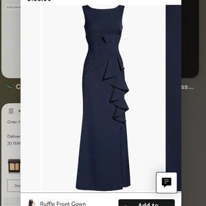 Eliza J Ruffle Front Gown